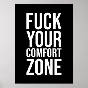 Poster Zona de conforto, Gym, Hustle, Empreendedor, Suces