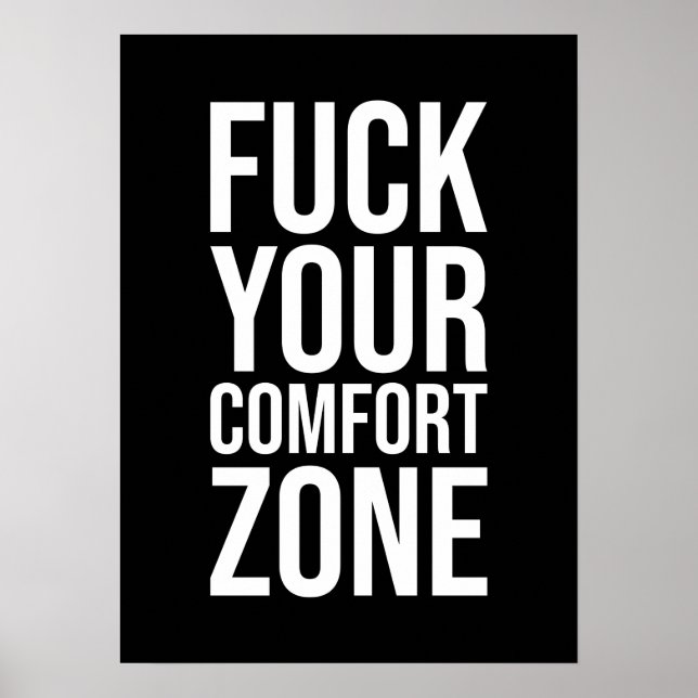 Poster Zona de conforto, Gym, Hustle, Empreendedor, Suces (Frente)