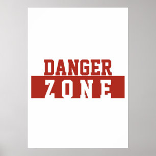 Poster Zona de Perigo / Minimalista Moderno Simples Verme