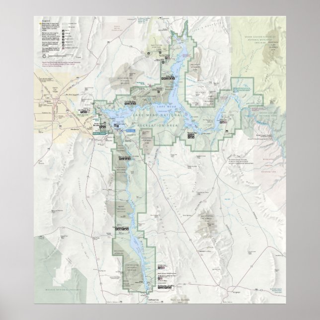 Pôster Zona de Recriação Nacional do Lago Mead (Frente)