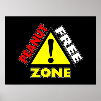 Poster Zona Franca de Amendoim (Alergia De Peanut)
