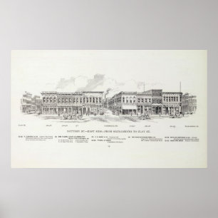 Pôster Zona leste Sacramento da bateria e argila