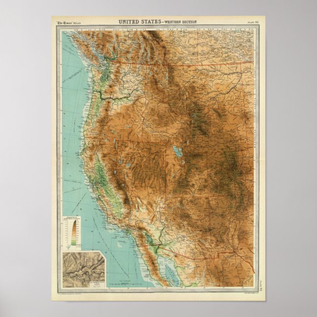 Poster Zona Oeste dos Estados Unidos (Frente)