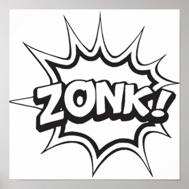 Poster ZONK Comic Book Caption (Frente)