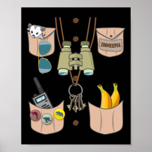 Poster Zoo Keeper Costume Diversão Halloween Meninas Zook