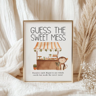 Poster Zoo Safari Animal Chá de fraldas Parece Doce Mess