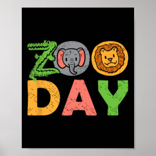 Poster Zoo Visitante do Zoológico da Família Zoo Dia do Z