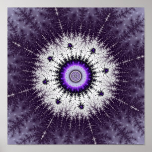 Poster Zoom Purple Mandelbrot
