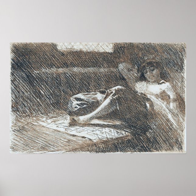 Poster Zorn - Odalisque Dorme 1886 (Frente)