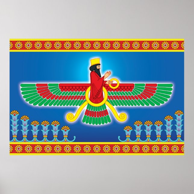 Poster Zoroastriano Faravahar Persa (Frente)