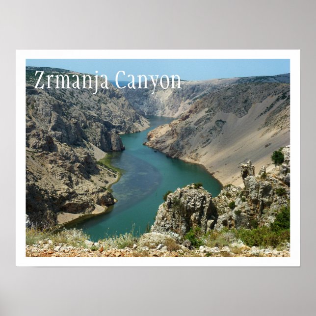 Poster Zrmanja Canyon, Dalmácia, Croácia (Frente)