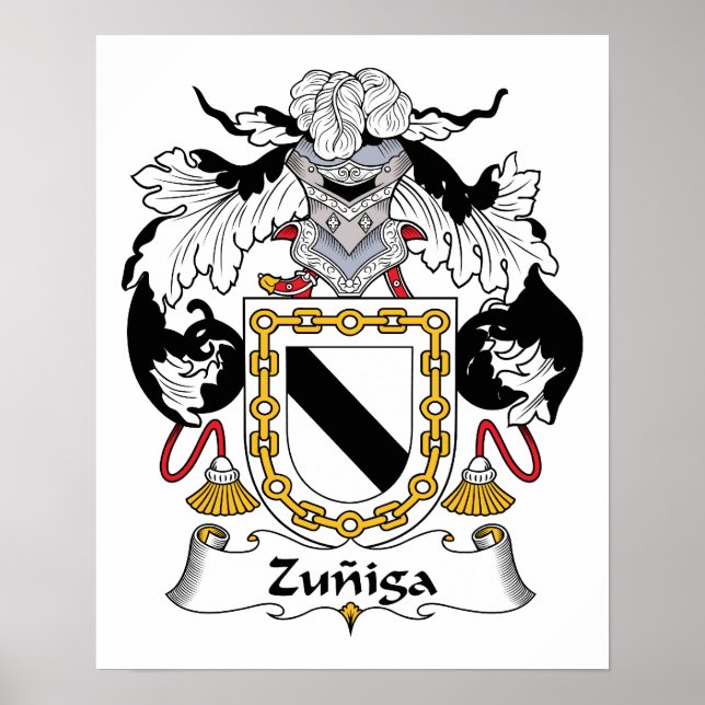 Pôster Zuniga Family Crest (Frente)