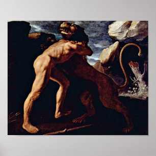 Pôster Zurbaran de Francisco - Hercules mata o leão