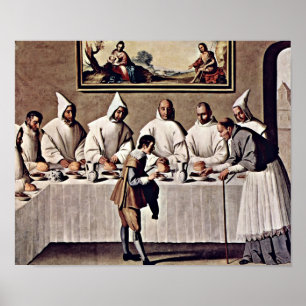 Pôster Zurbaran de Francisco - St Hugo of Grenoble