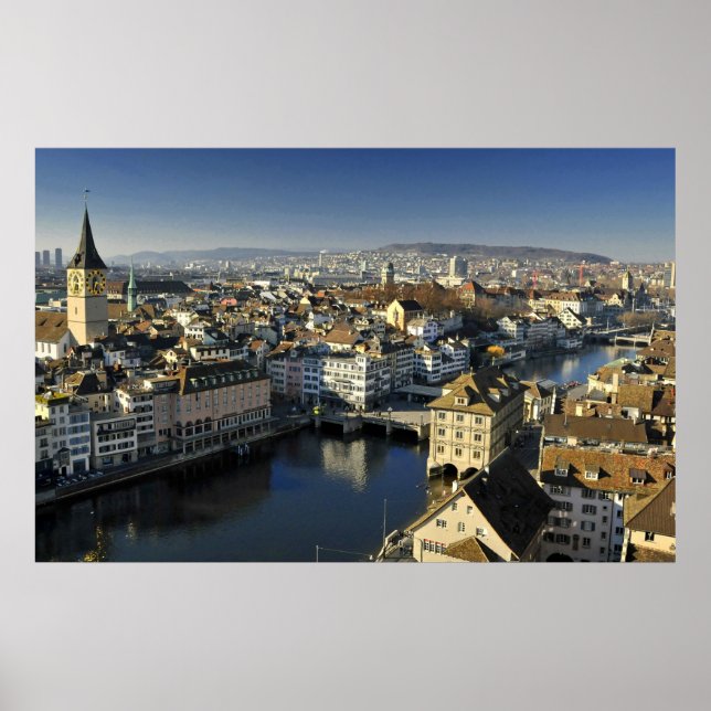 Poster Zurique, Suiça (Frente)