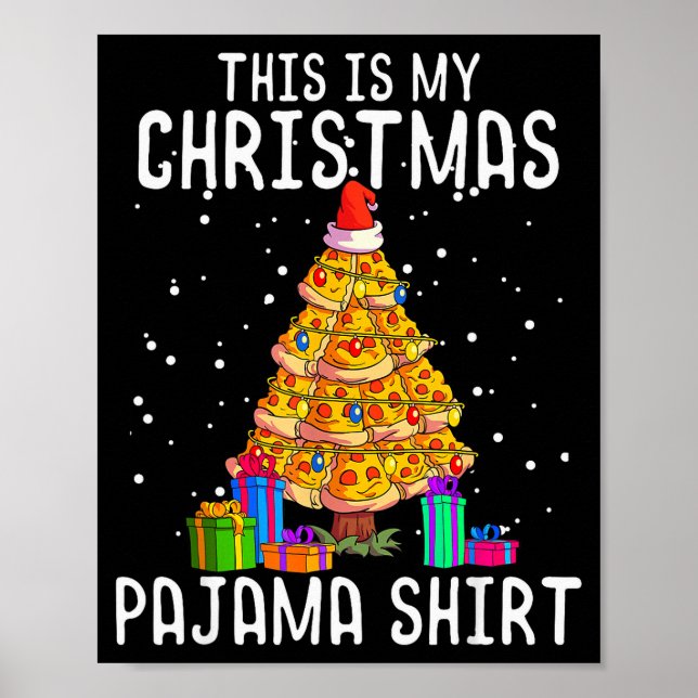 Poster Zza Christmas Tree Shirt Men Kids Zza Lover Gift X (Frente)