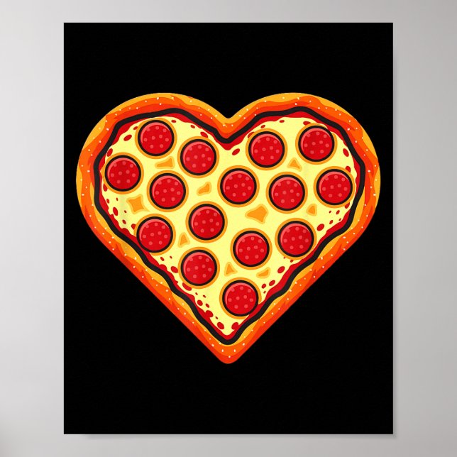 Poster Zza Heart Cute Valentines Day Funny Heart Shaped Z (Frente)