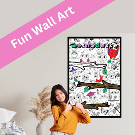 Pôsteres de Colorir de Coruja Gigante com Nome Per