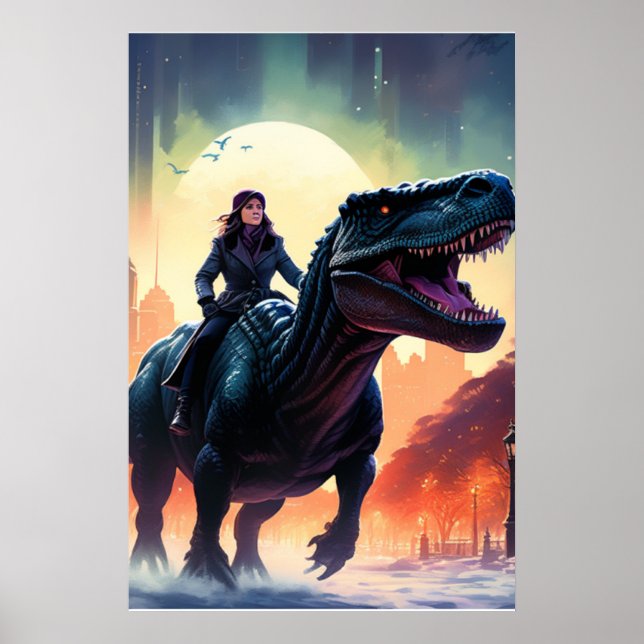 Pôsteres de Dinossauros para Adultos ou Quarto de  (Frente)