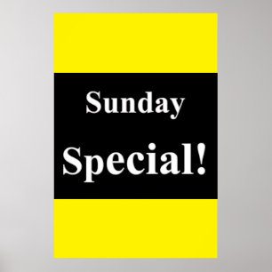 Pôsteres de Domingo Especial para Salão de Cabelei