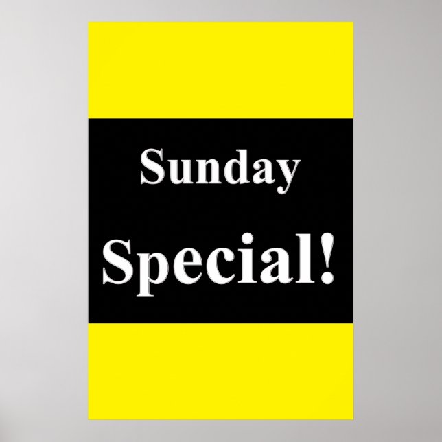 Pôsteres de Domingo Especial para Salão de Cabelei (Frente)