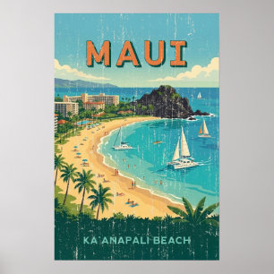 Pôsteres de Viagem Havaianos Antigos - Maui