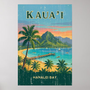 Pôsteres de Viagens Havaianos Antigos - Kauai