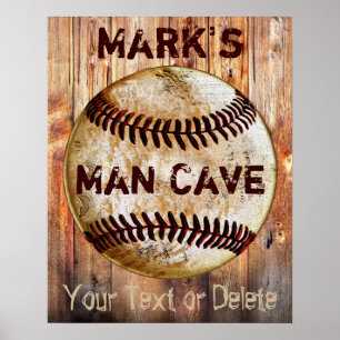 Pôsteres Personalizados de Beisebol Vintage para o