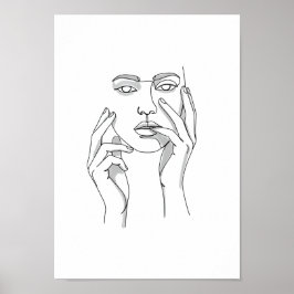 Pôsteres Preto e Branco Minimalista Linha