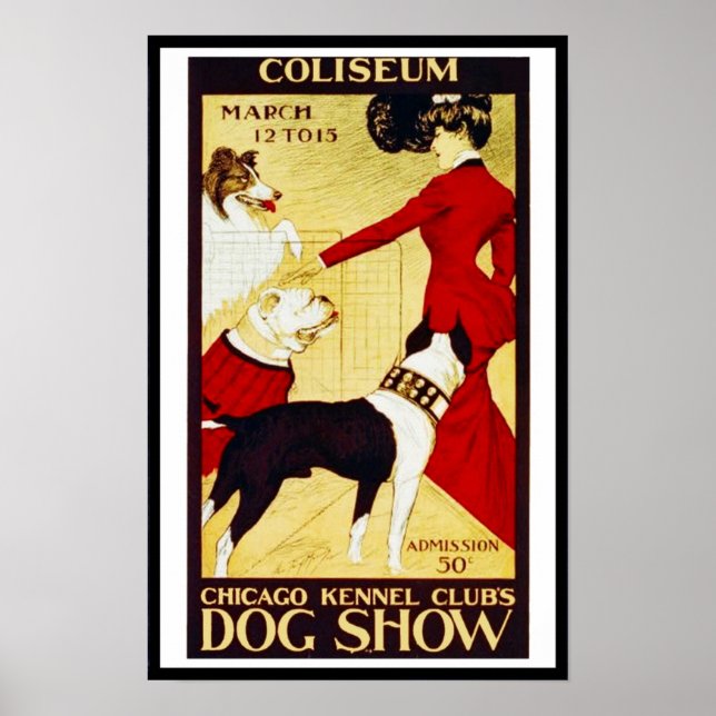 Pôsteres Vintage "Mostra de Cães" Coliseu (Frente)