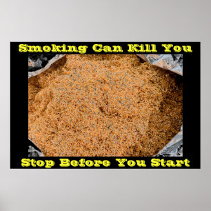 posters anti-fumaça no preto