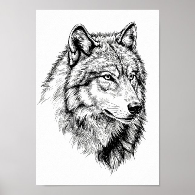 Posters Black and White Animal Portrait (Frente)