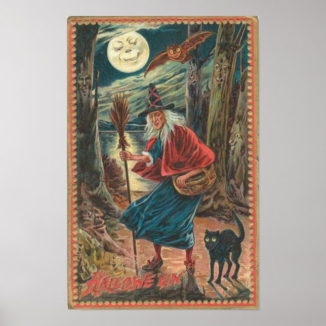 Posters Clássicos de Cartões de Saudação do Vintag (Frente)