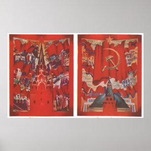 Posters da propaganda de União Soviética da guer