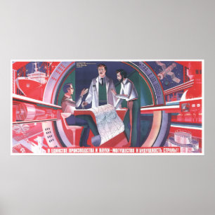 Posters da propaganda de União Soviética da guer