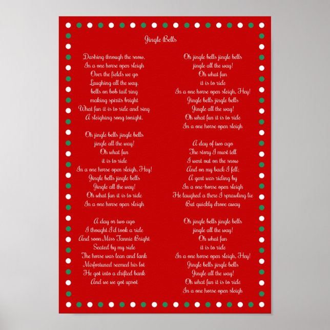 Posters de 10" x 14", Carol Jingle, de Natal Verme (Frente)