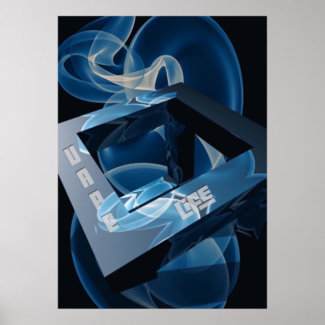 Posters de Abstrato em nuvem Legal e louca (Frente)