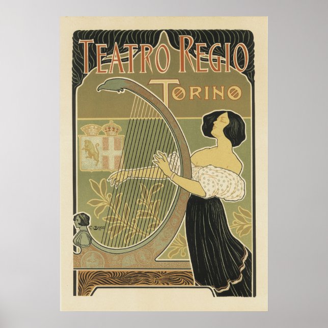 Posters de Art Nouveau - Teatro Regio (Frente)