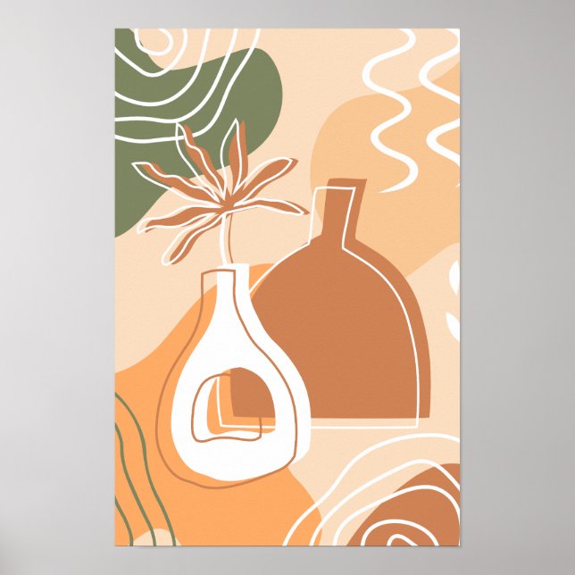 Posters de Arte Botânica Minúscula de Boho Minimal (Frente)