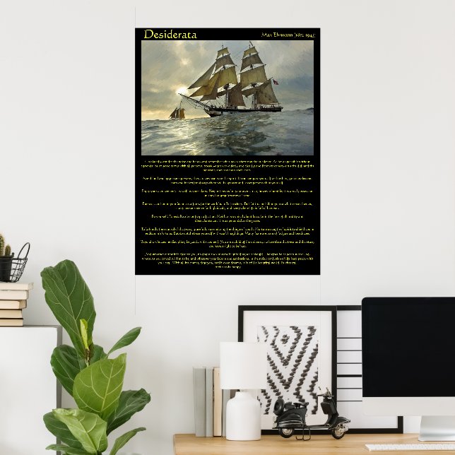 Posters de Barcos de Navegação Desiderata (Escritório em casa)