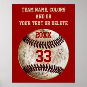 Posters de beisebol, Cores de Equipe, Equipe, Nome