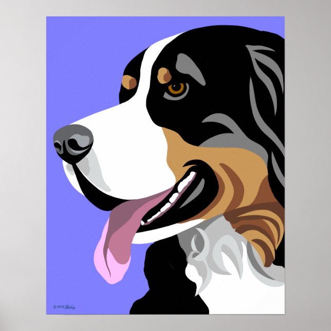 Posters de Cachorro da Montanha Bernese (Frente)