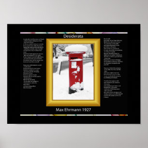 POSTERS de caixa de correio DESIDERATA