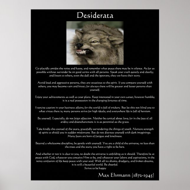 Posters de Cinzas Desiderata (Frente)