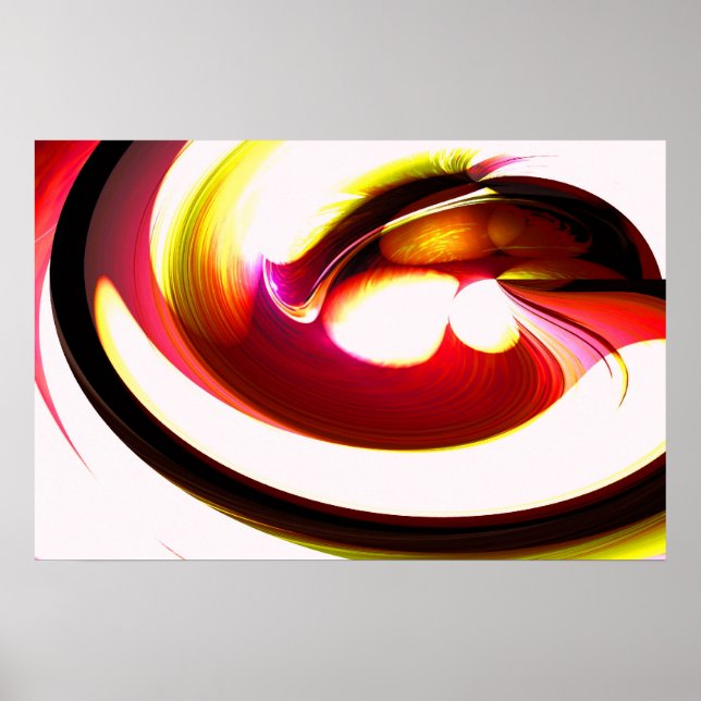 Posters de Círculos Abstrato digitais de pintura d (Frente)