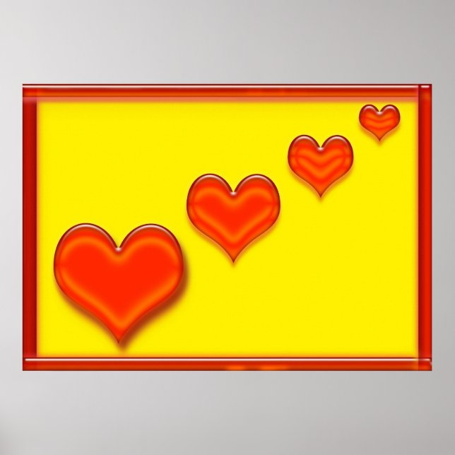 Posters de corações felizes (Frente)