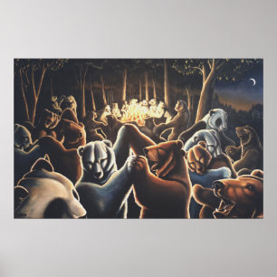 Posters de dança da arte do urso dos impressões 