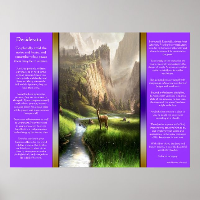 Posters de Deer Valley de Desiderata (Frente)