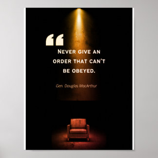 Posters de liderança - Douglas MacArthur