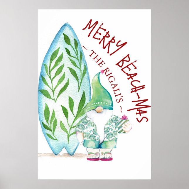 Posters de Natal de Bela Praia 24x36 (Frente)